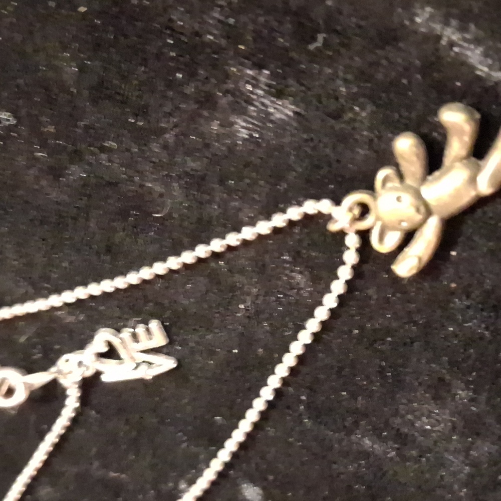 Gold Teddy Bear Pendant Necklace 16 In Long . - Picture 8 of 8